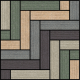 Plank Herringbone Pattern Multi-Colour